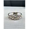 Image 2 : Vintage Hinged Rhinestones Bangle Bracelet