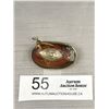 Image 1 : Vintage Silver Framed w/ Décor Oyster Shell Pendant