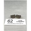 Image 1 : Pair of Vintage Sterling Silver w/ Markasite Stones Clip On Earrings