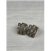 Image 2 : Pair of Vintage Sterling Silver w/ Markasite Stones Clip On Earrings
