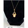 Image 2 : Vintage Gold Filled w/ Cameo Pendant Chain Necklace