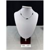 Image 1 : Vintage Gold w/ Black Onyx Stones Necklace, Marked TOR. G.F.