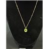 Image 2 : Vintage Gold Filled w/ Gold Stone Pendant Necklace, Marked 9. Ster.