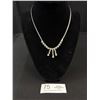 Image 1 : Vintage Silver Plated w/ Claws Set Rhinestones Necklace