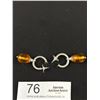 Image 2 : Vintage Sterling Silver w/ Amber Earrings Marked 925