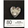 Image 2 : Vintage Silver Plated Heart Shape Brooch, Loaded w/ Rhinestones