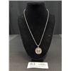 Image 1 : Silver Plated Republique Francaise Coin Pendant w/ Chain Necklace