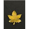 Image 2 : Gold Plated on Sterling Silver Maple Leaf Brooch, Marked Bond Boyd Ster.