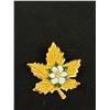 Image 3 : Gold Plated on Sterling Silver Maple Leaf Brooch, Marked Bond Boyd Ster.
