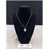 Image 1 : Vintage Silver Plated Pendant w/ Chain Necklace Marekd Guess
