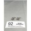 Image 1 : Lovely Pair of Sterling Silver w/ Marcasite + Crystal Stones Dangle Earrings