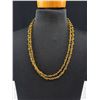 Image 2 : Extra Length Amber Color Beads Necklace, Marked Coventry