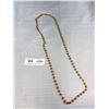 Image 3 : Extra Length Amber Color Beads Necklace, Marked Coventry