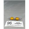 Image 1 : Vintage Pair of Sterling Silver w/ Ambera Earrings