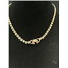 Image 3 : Vintage Silver Plated Clear Rhinestones Necklace w/ Matching Screw On Earrings Set