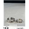 Image 2 : 4 Vintage Open Silver Ring Bands, Some Marked 925