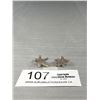 Image 1 : Pair of Solid Sterling Silver Earrings, Marked 925
