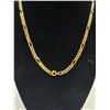 Image 2 : Solid Gold Plated Figaro Chain Necklace