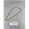 Image 3 : Solid Gold Plated Figaro Chain Necklace