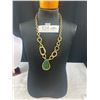 Image 1 : Vintage Silver Tone Pendant w/ Links Chain Necklace, Marked NRQ