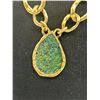 Image 2 : Vintage Silver Tone Pendant w/ Links Chain Necklace, Marked NRQ