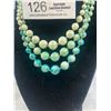 Image 2 : Vintage Triple Strands Graduated Beads Necklace Original Closure + Ends