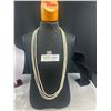 Image 1 : Very Long 3 Strands Faux Pearls Necklace w/ Original Fancy Closure