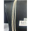 Image 2 : Very Long 3 Strands Faux Pearls Necklace w/ Original Fancy Closure