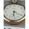 Image 2 : Vintage Gold Filled Eglin Open Face Mechanical Ppocket Watch Marked CWC CO. Trade Mark, 694447, Work