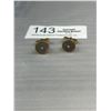 Image 1 : Vintage Pair of Gold Cufflinks, Marked Swank, B&W Plate