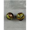 Image 2 : 2 Sets of Two Antique Glass Beads