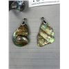 Image 2 : 3 Natural Abalone Shell Pendants