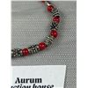 Image 2 : Dainty Silver w/ Red Beads Bracelet