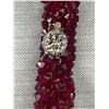 Image 2 : Dark Red Beads Bracelet + Pair of Dangle Earrings