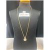 Image 1 : Vintage 925 Sterling Silver w/ Blue Stone Pendant + Chain Necklace
