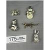 Image 1 : 5 Vintage Brooches