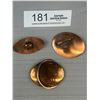 Image 1 : 3 Genune Vintage Copper Brooches