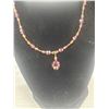 Image 2 : Vintage Crsytal Beads w/ 925 SS Lobster Clasp Necklace