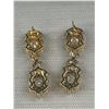 Image 2 : Gorgeous Gold Plated w/ Sparkling Crystal Stones Dangle Earrings