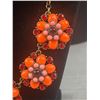 Image 2 : Vintage Pink Glass + Red Rhinestones Necklace