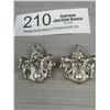 Image 2 : Pair of Vintage Large + Small Rhinestones Earrings