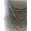 Image 2 : Multi Strand Vintage Black French Jet Beads Necklace