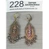 Image 2 : Pair of Lovely Vintage Dangle Rhinestones Earrings