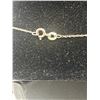 Image 3 : Sterling Silver w/ Blue Topaz Stone Quartz Stone Pendant + Chain Necklace Marked Stg + 925