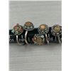Image 2 : 5 Vintage Silver w/ Semi Precious Stones Rings