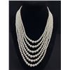 Image 2 : Vintage Multistrand Faux Pearls Necklace