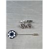 Image 8 : Aspen Quartz w/ Pocket Watch w/ Chain As Found + Various Vintage Silver Jewelry