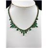 Image 2 : Vintage Hand Set Green Rhinestones Necklace