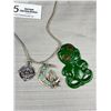 Image 2 : Air New Zealand Pendants + Others w/ Snake Skin Chain Necklace