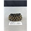 Image 1 : Vintage Black French Jet Faceted Glass Beads Bracelet